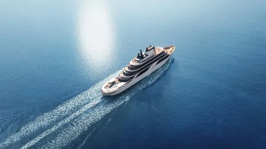 Luxury yacht at sea